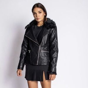 Karen Thomas Pebbled Leather Jacket